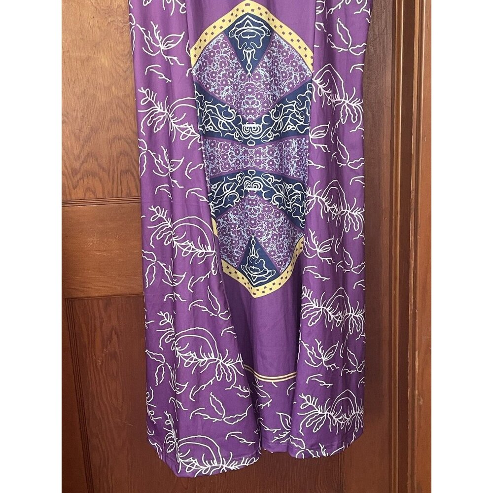 African Mermaid Dress Cap Sleeve Square Neck Floor Length Geometric Womens 2XL - Picture 7 of 12